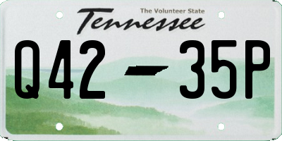 TN license plate Q4235P