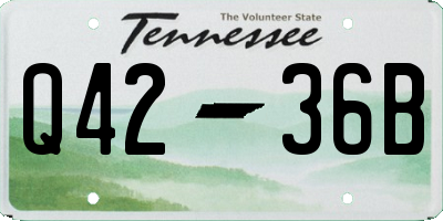 TN license plate Q4236B