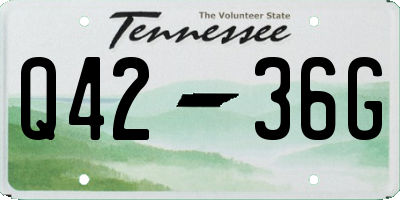 TN license plate Q4236G