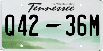 TN license plate Q4236M