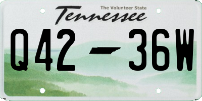 TN license plate Q4236W