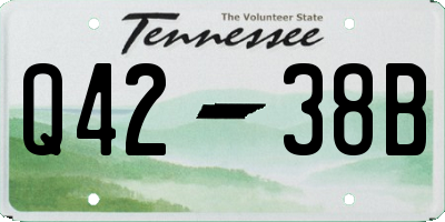 TN license plate Q4238B