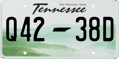 TN license plate Q4238D