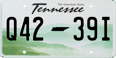TN license plate Q4239I