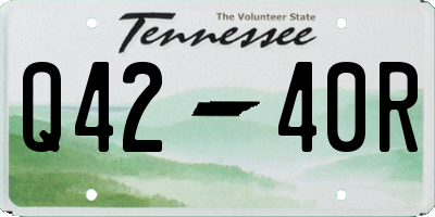 TN license plate Q4240R