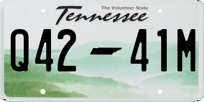TN license plate Q4241M