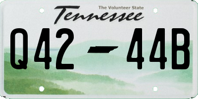 TN license plate Q4244B