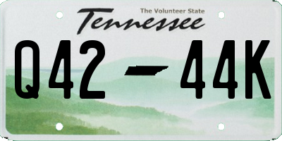 TN license plate Q4244K