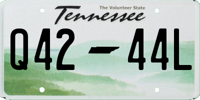 TN license plate Q4244L