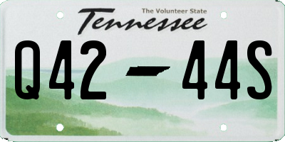 TN license plate Q4244S