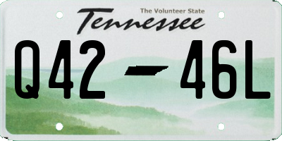 TN license plate Q4246L