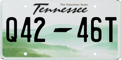TN license plate Q4246T