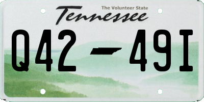 TN license plate Q4249I