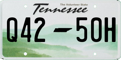 TN license plate Q4250H