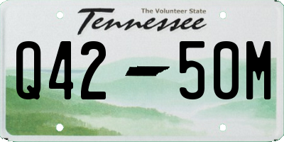 TN license plate Q4250M