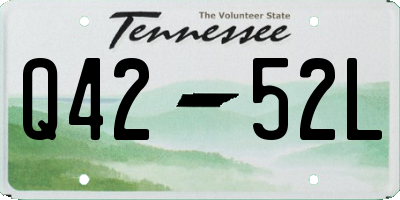 TN license plate Q4252L