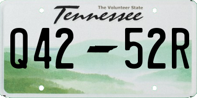 TN license plate Q4252R
