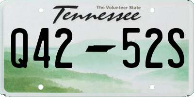 TN license plate Q4252S