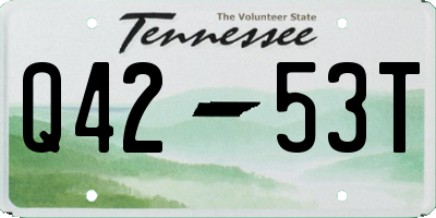 TN license plate Q4253T