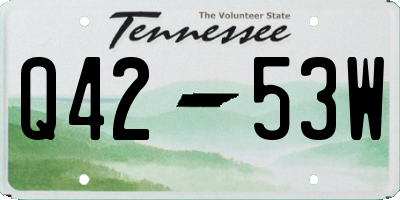 TN license plate Q4253W