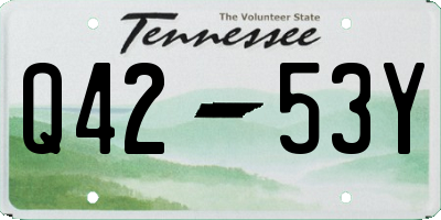TN license plate Q4253Y