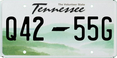 TN license plate Q4255G