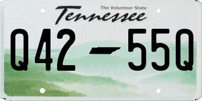 TN license plate Q4255Q