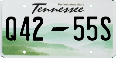 TN license plate Q4255S
