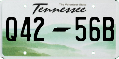 TN license plate Q4256B