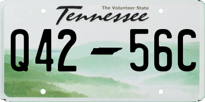 TN license plate Q4256C