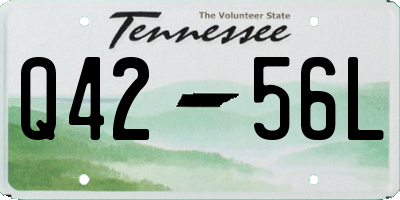 TN license plate Q4256L
