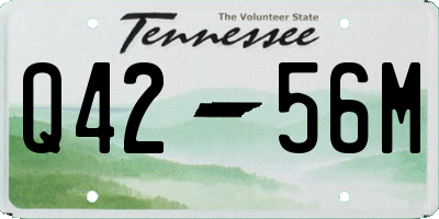 TN license plate Q4256M