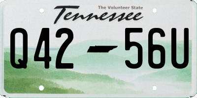 TN license plate Q4256U