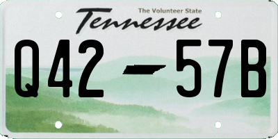 TN license plate Q4257B