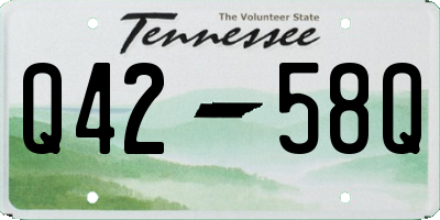 TN license plate Q4258Q