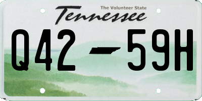TN license plate Q4259H