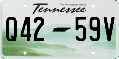 TN license plate Q4259V