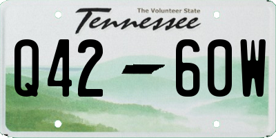 TN license plate Q4260W