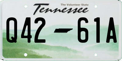 TN license plate Q4261A