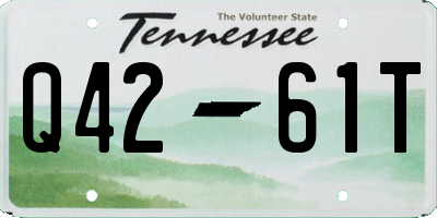 TN license plate Q4261T