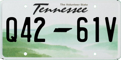 TN license plate Q4261V