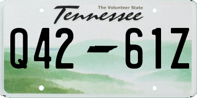 TN license plate Q4261Z