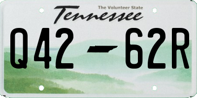 TN license plate Q4262R
