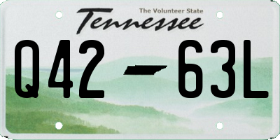 TN license plate Q4263L