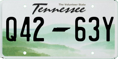 TN license plate Q4263Y