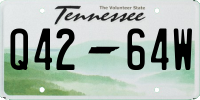 TN license plate Q4264W