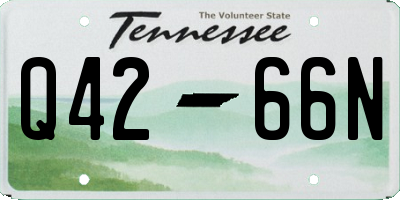 TN license plate Q4266N