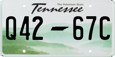 TN license plate Q4267C