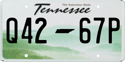 TN license plate Q4267P