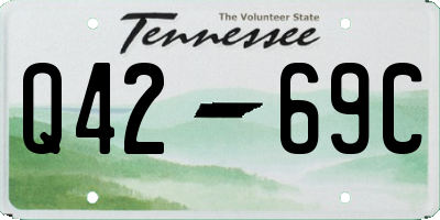 TN license plate Q4269C